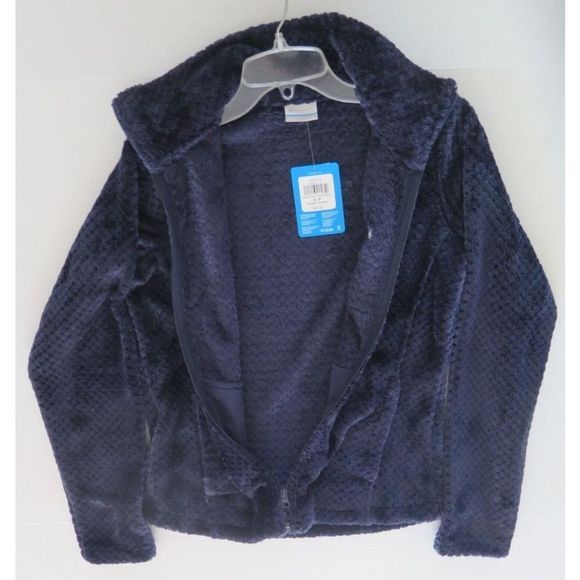 Columbia XL0668 Womens Sz Small Dark Blue Beech Forest Full Zip Fleece Jacket$90 - Picture 5 of 6
